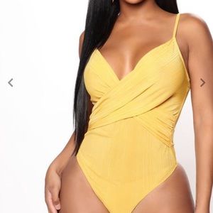 Yellow bodysuit